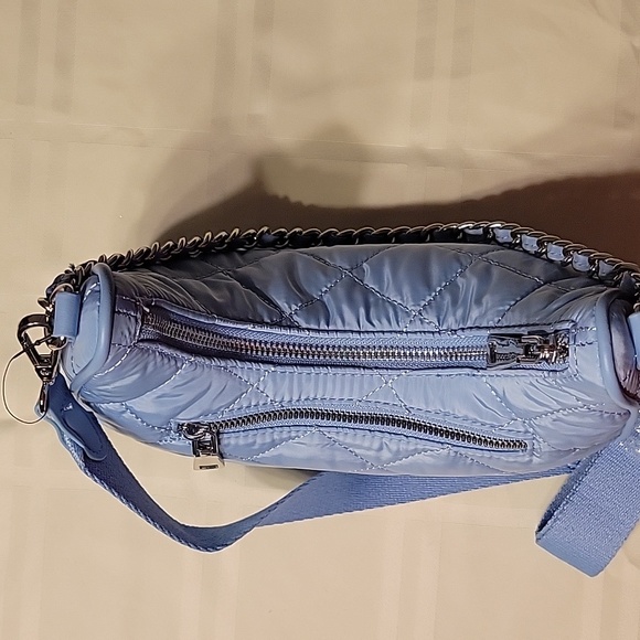 I.N.C. International Concept Satchel, Blue with silver tone hardware - Picture 4 of 9